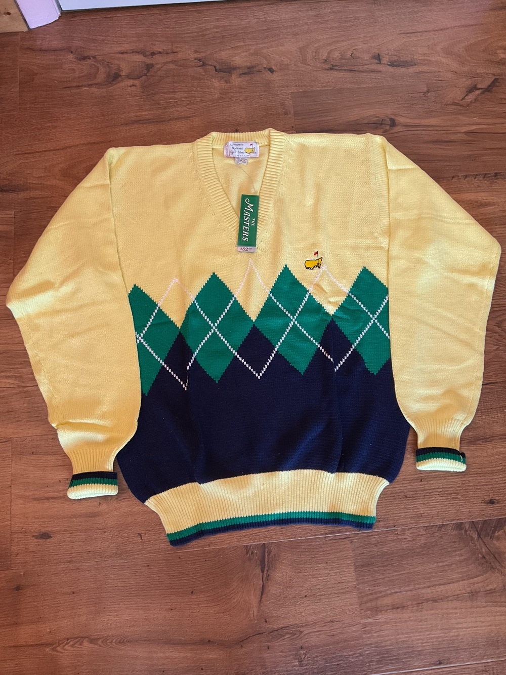 VTG Masters Tournament Slazenger Augusta National Golf Shop Argyle Sweater M NWT